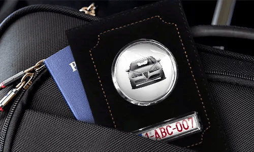 Car documents holder white