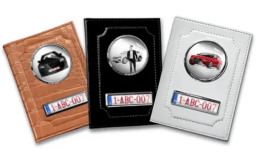 Car registration holder for brother
