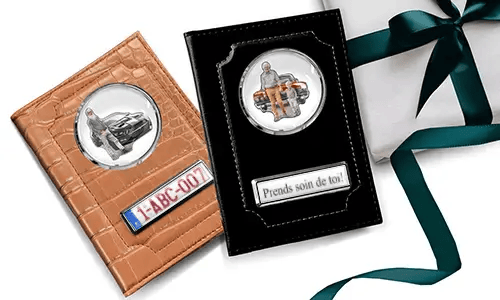 Three personalized truck document holders