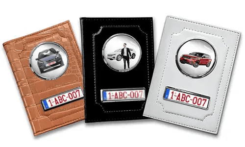 Custom car document holder for men