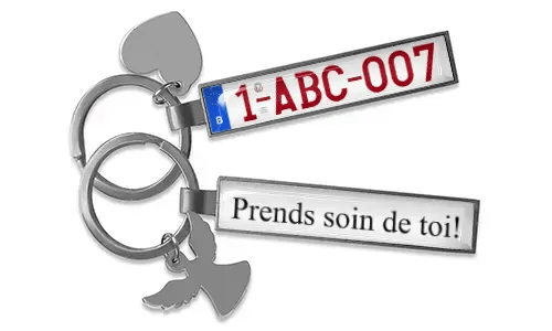 Personlige nøgleringe med nummerplade, brugerdefinerede numre og metalfinish-design