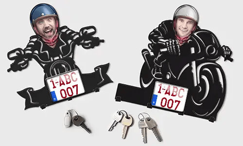 gallery-keyholder-wall-motorcycle-rider-skeleton-face-license-plate-and-text-printed-3