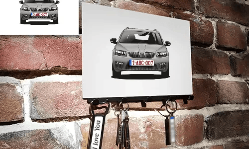 schlüsselbrett personalisiert mit Familien Foto auf der Wand personalisiertes schlüsselbrett