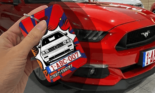 Innenspiegel anhänger mit Auto Rot in der Hand coole rückspiegelanhänger