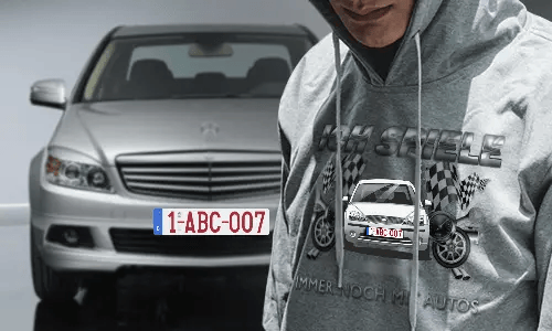 tuning pullover Grau mit dem Wagen auf dem Hintergrund turbo hoodie