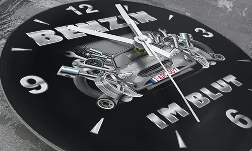 wanduhr auto 
