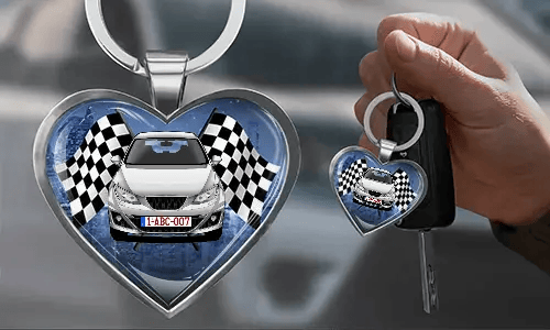 gallerykeychain-heart-with-car-personalized-3