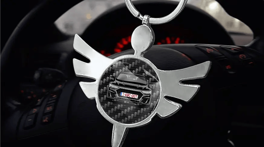 Angel Keychain Round Auto