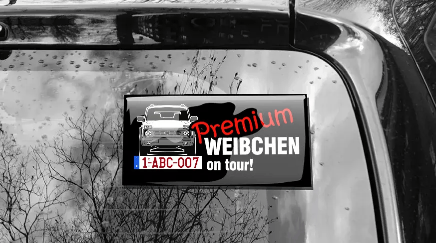 Sticker car phrases