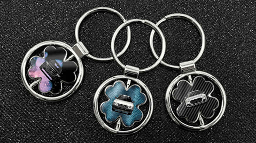 Keychain Leaf Car