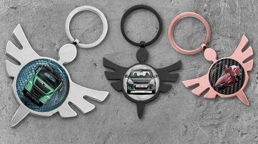 Angel Keychain Round Auto