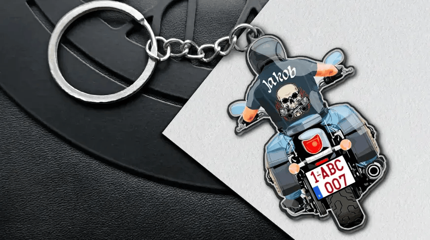 head-motorcycle-keychain-name